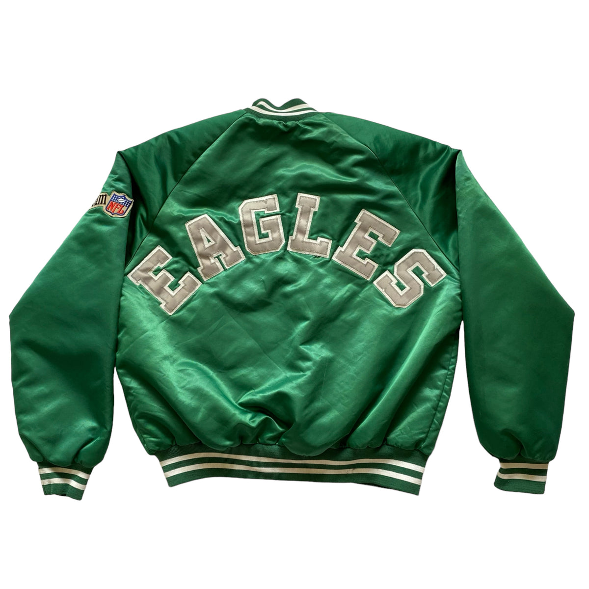 Vintage 80s Philadelphia Eagles Spellout Chalk Line Jacket