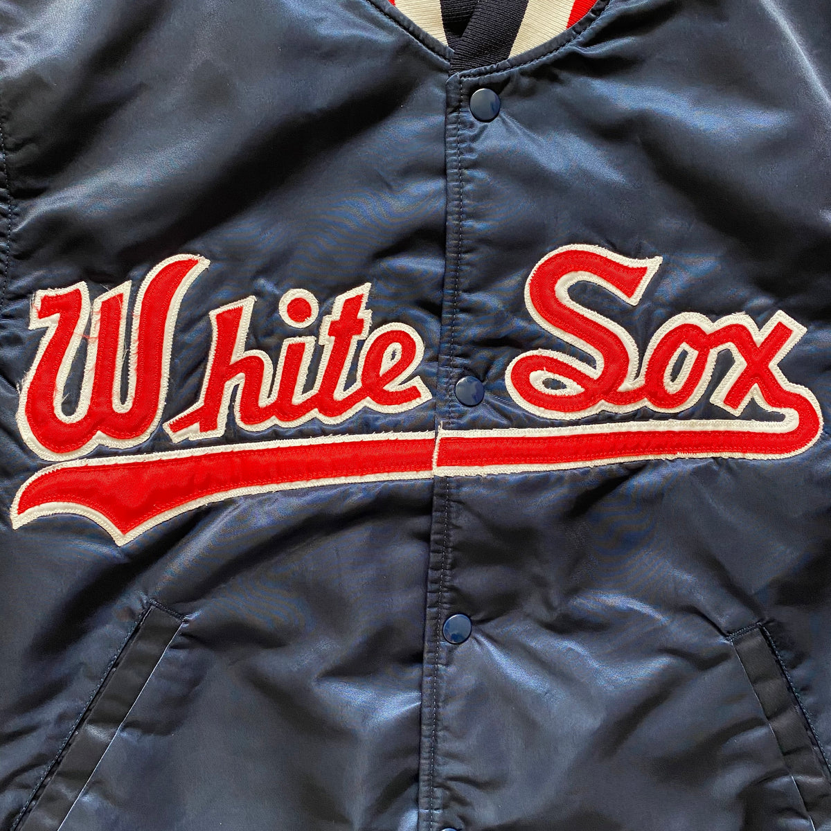 1990's CHICAGO WHITE SOX STARTER SATIN VARSITY JACKET Y