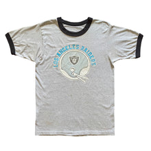 Load image into Gallery viewer, 80s Los Angeles Raiders Two-Bar Helmet Ringer T-Shirt