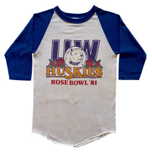 Load image into Gallery viewer, 80s Washington Huskies Rose Bowl 1981 Raglan Shirt