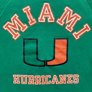 80s Miami Hurricanes Crewneck Sweatshirt by Jerzees by Russell Athletic