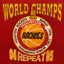 Load image into Gallery viewer, 90s Houston Rockets Repeat World Champs T-Shirt

