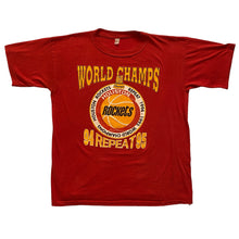 Load image into Gallery viewer, 90s Houston Rockets Repeat World Champs T-Shirt
