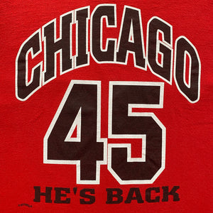 90s Chicago Bulls Michael Jordan "He's Back" 45 T-Shirt