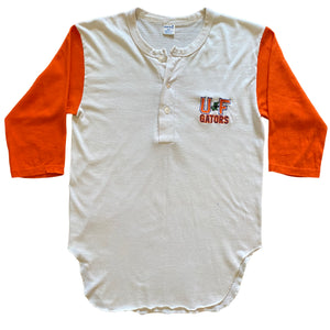 80s Florida Gators 3/4 Sleeve Henley T-Shirt