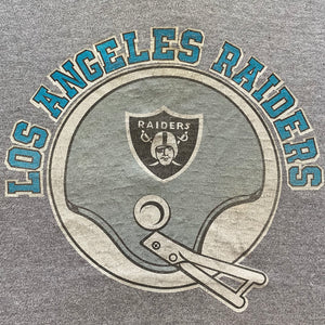 80s Los Angeles Raiders Two-Bar Helmet Ringer T-Shirt