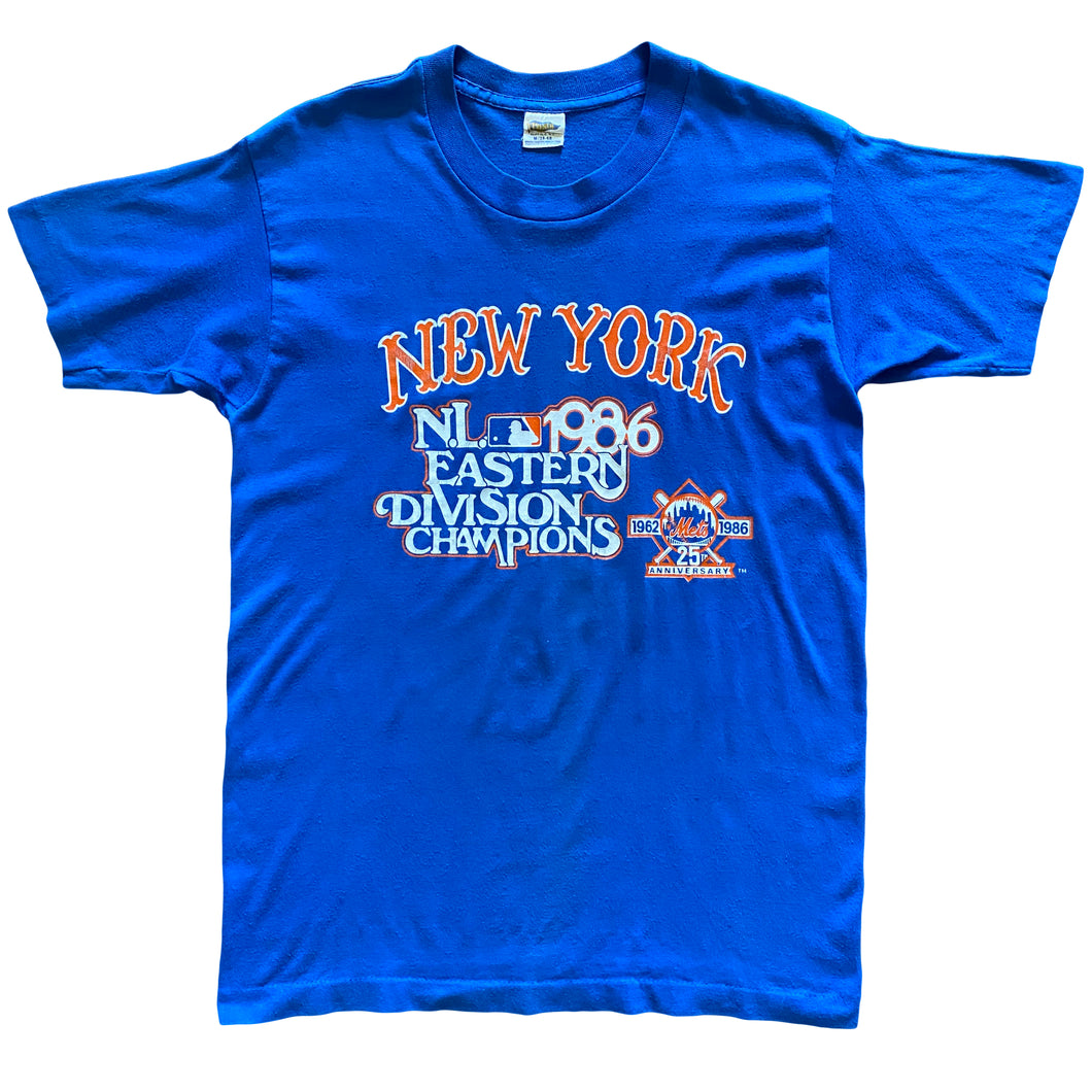 80s New York Mets 1986 NL East Division Champs T-Shirt