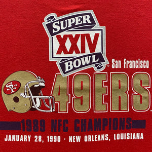 90s San Francisco 49ers Super Bowl XXIV T-Shirt